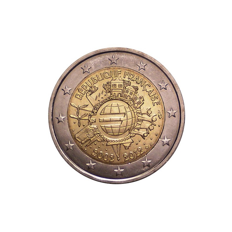 2012. 2 Euros Francia "X Aniversario"