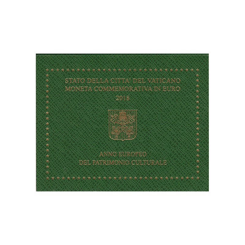 2018. 2 Euros Vaticano "Patrimonio Cultural"