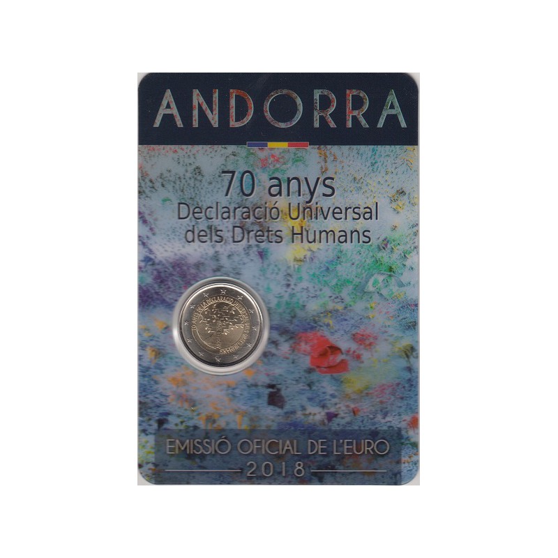 2018. 2 Euros Andorra "Derechos Humanos"