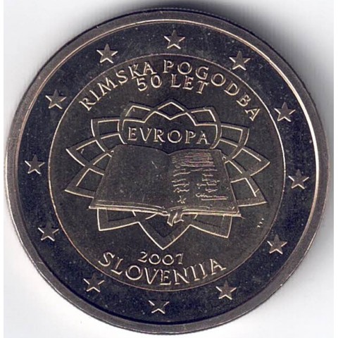 2007. 2 Euros Eslovenia "Tratado de Roma"