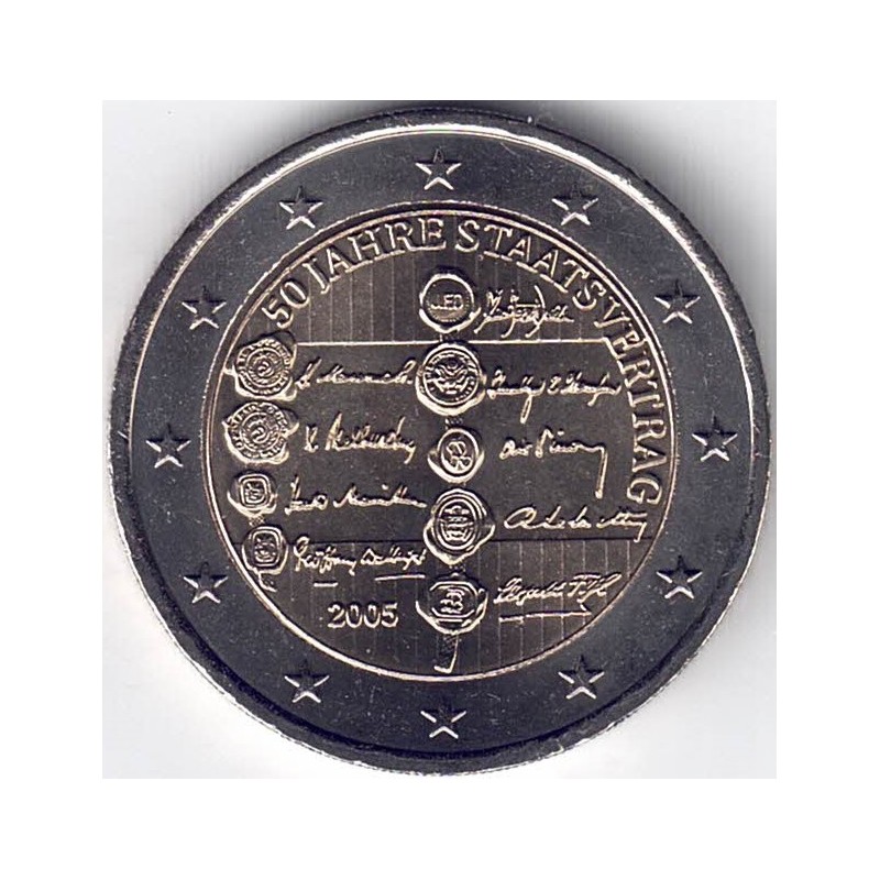 2005. 2 Euros Austria "Tratado Estado"