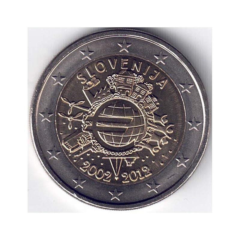 2012. 2 Euros Eslovenia "X Aniversario"