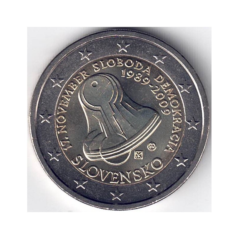 2009. 2 Euros Eslovaquia "Revolución terciopelo"