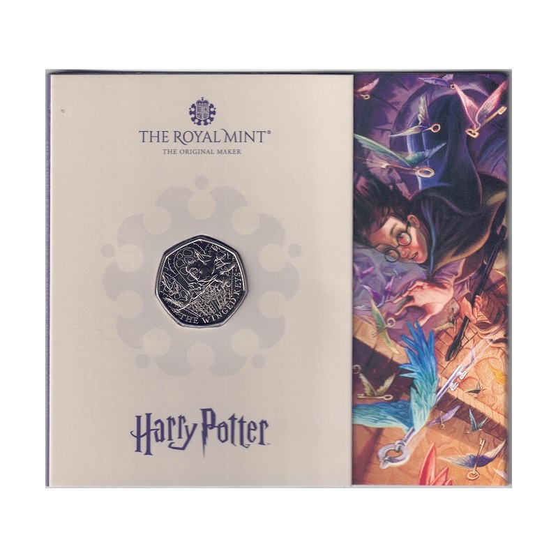 2024. 50 Pence Inglaterra. Harry Potter llaves Aladas