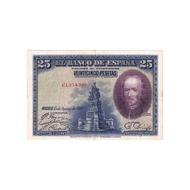 1928. 25 Ptas Calderón de la Barca