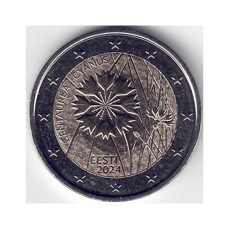 2024. 2 Euros Estonia. Flor