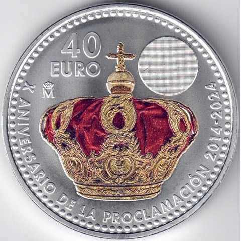 2024. 40 Euros España. Coronacion Rey