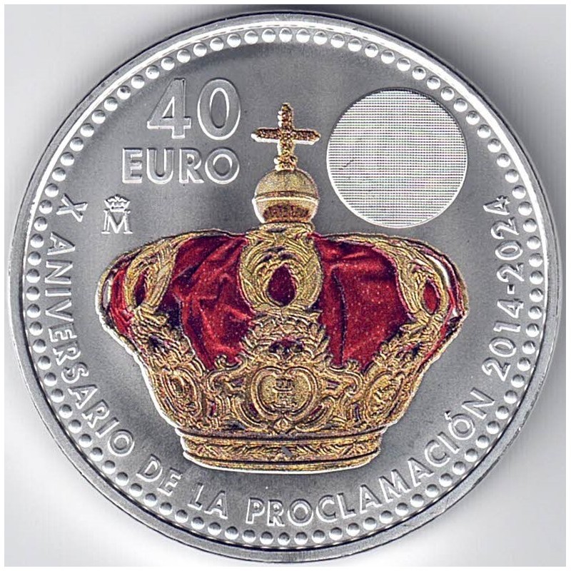 2024. 40 Euros España. Coronacion Rey