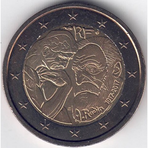 2017. 2 Euros Francia "Rodin"