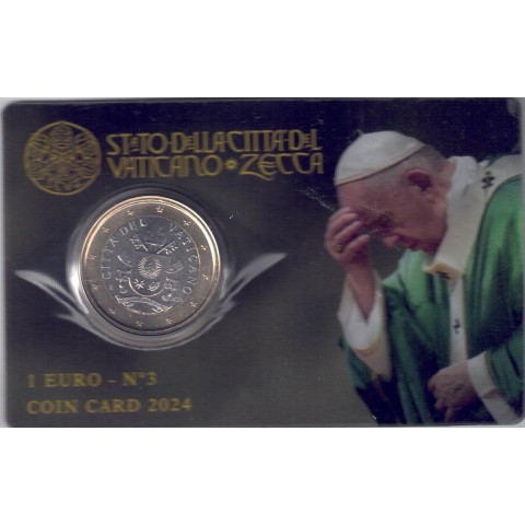 2024. coin card vaticano 1 euro