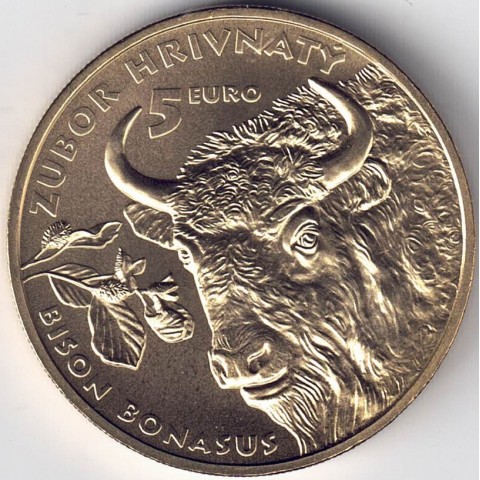 2024. 5 Euros Eslovaquia. Bisonte