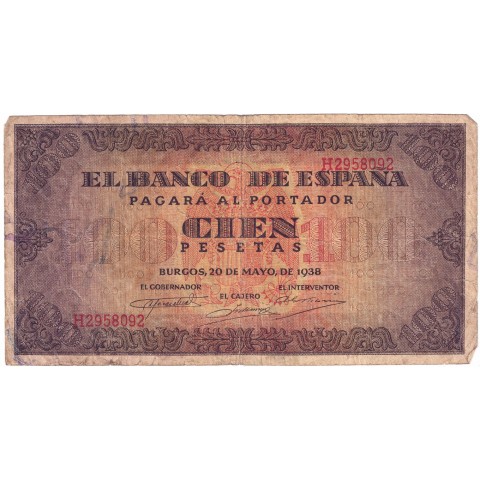 1938. 100 Ptas Burgos