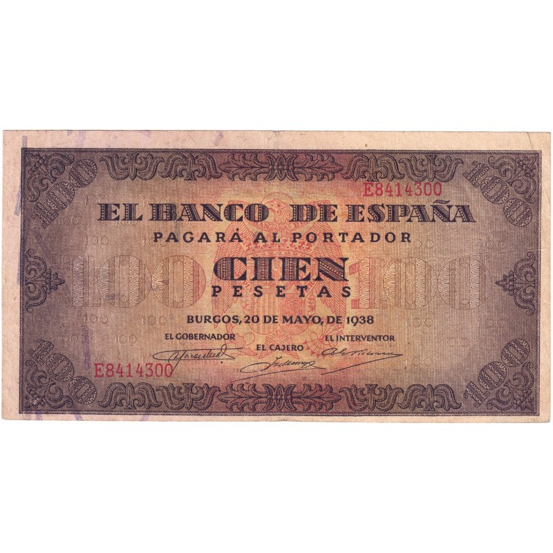 1938. 100 Ptas Burgos