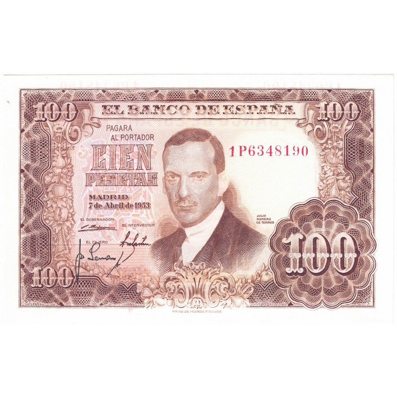 1953. 100 Ptas Julio Romero de Torres