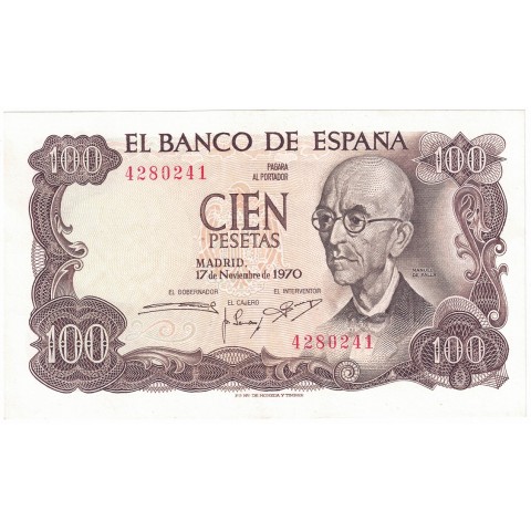 1970. 100 Ptas Manuel de Falla