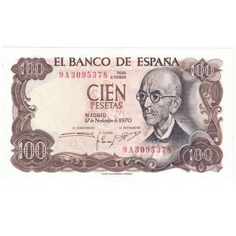 1970. 100 Ptas Manuel de Falla