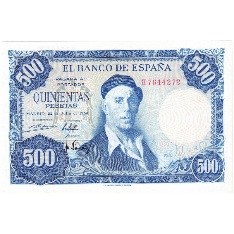 1954. 500 Ptas Ignacio Zuloaga