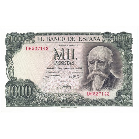 1971. 1000 Ptas Jose Echegaray