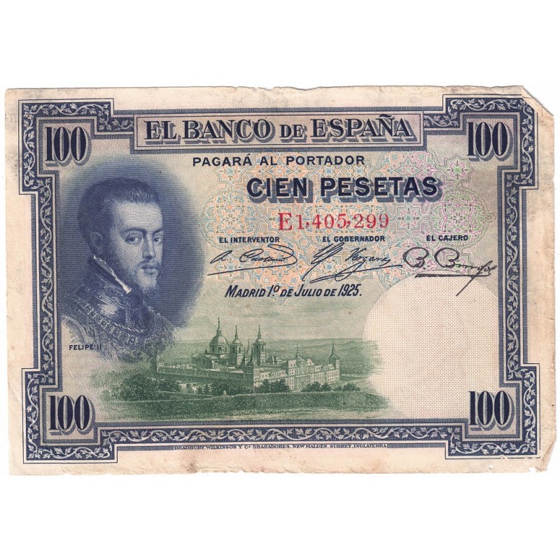 1925. 100 Ptas Felipe II