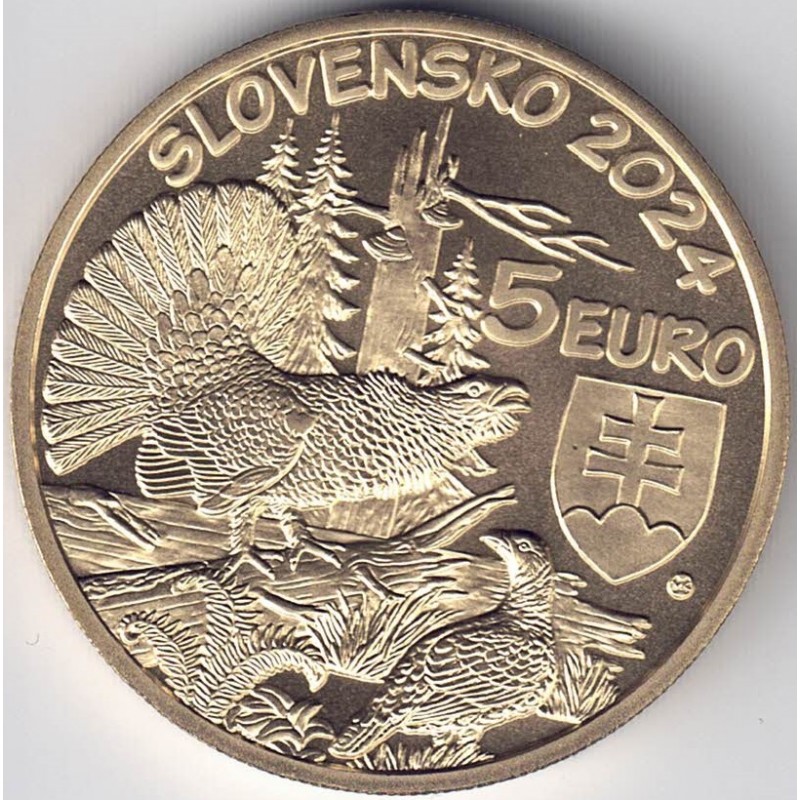 2024. 5 Euros Eslovaquia. Urogallo