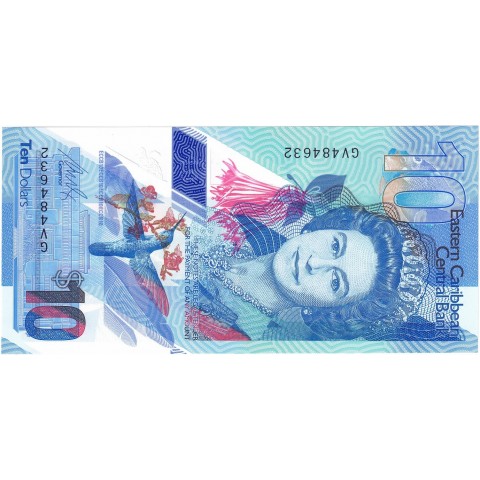 2019. 10 Dolares Caribe este. P57