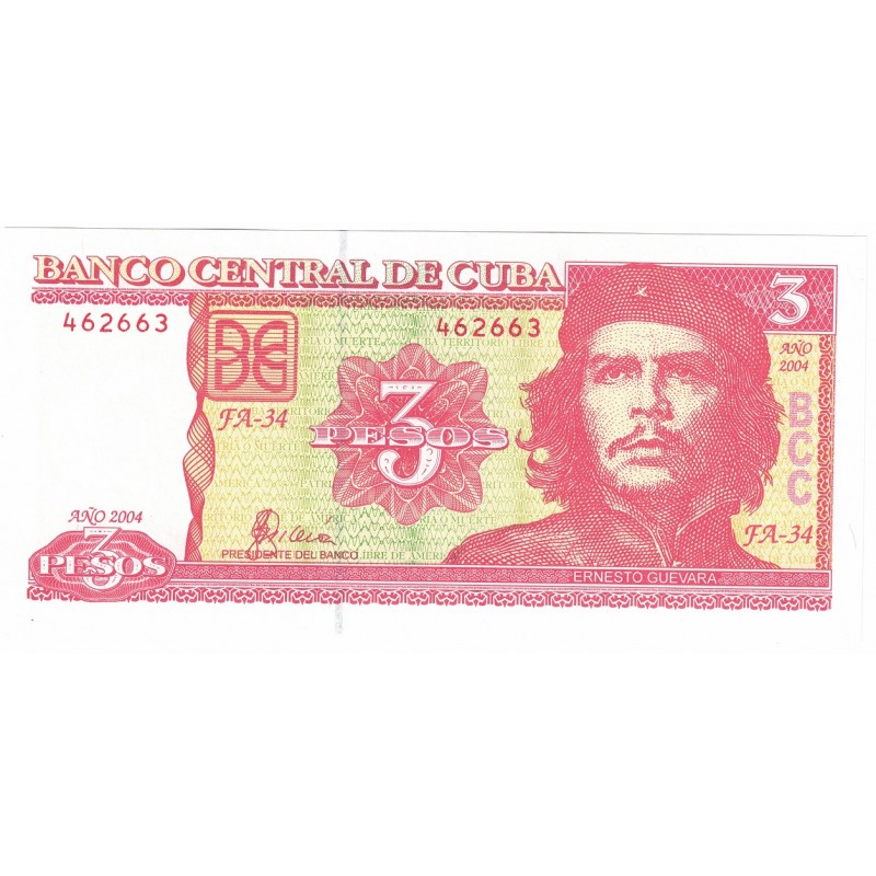 2004. 3 Pesos Cuba. P121