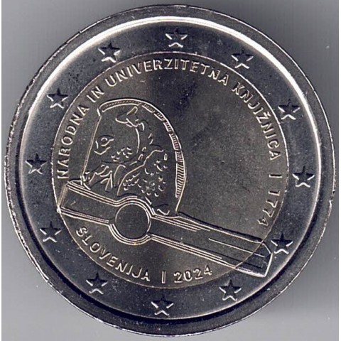 2024. 2 Euros Eslovenia. Biblioteca