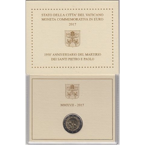 2017. 2 Euros Vaticano "Martirio"