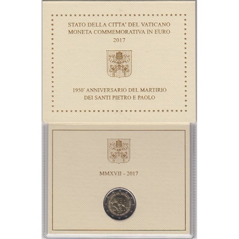 2017. 2 Euros Vaticano "Martirio"